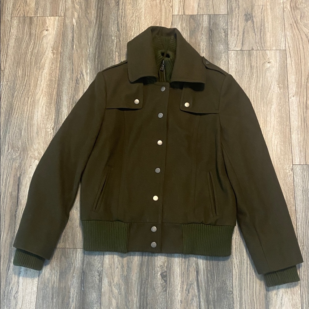 New York & Company Forest Green Wool Blend Jacket